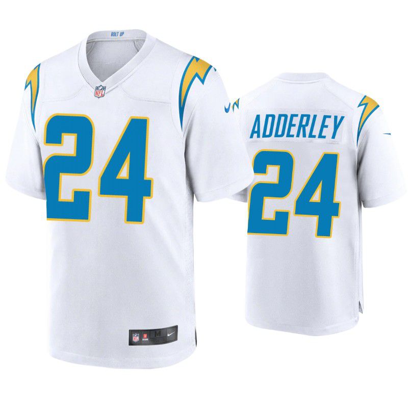 Men Los Angeles Chargers #24 Nasir Adderley Nike White Game NFL Jersey->los angeles chargers->NFL Jersey